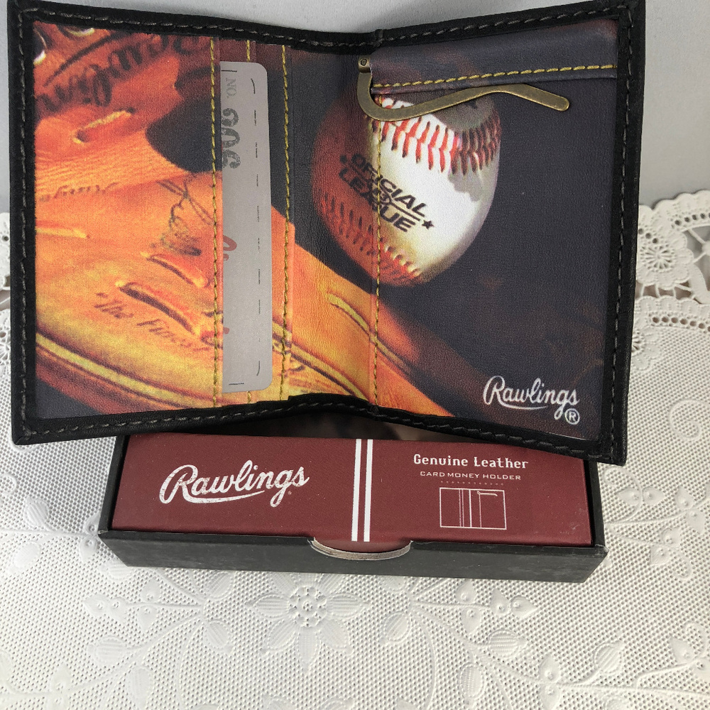 RawlingsBaseball Wallet with Mony Clip
